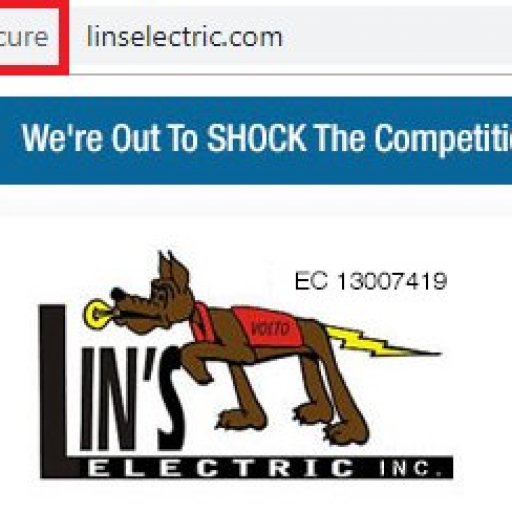 call-us-today-for-help-linselectric-com-website-not-secure